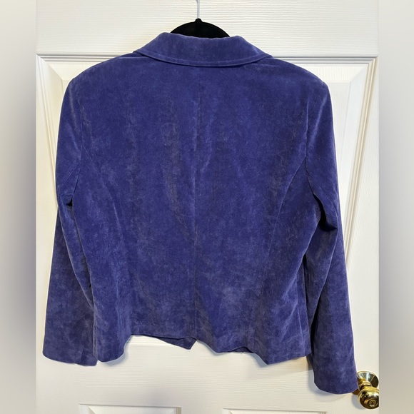 WOMENS R.O.T. DARK LAVENDER CORDUROY LONG SLEEVE FRONT THREE BUTTON CLOSURE SZ L - Picture 9 of 14